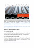 Top 9 Advantages of Aluminium Roofing Sheets - Bansal Roofing PowerPoint PPT Presentation