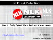 How to easily detect water leakage in your house?
