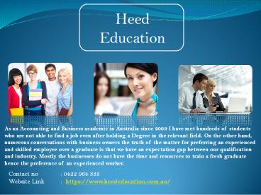 Certificate IV in Accounting and Bookkeeping