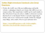 Twitter Might Introduce Facebook Like Emoji Reactions
