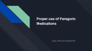 Paregoric Medications Usage and Precautions