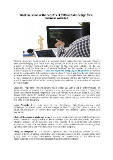 What are some of the benefits of CMS website design for a business website?