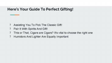 Guide to gift