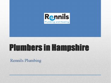 Plumbers in Hampshire – Find Trusted Experts