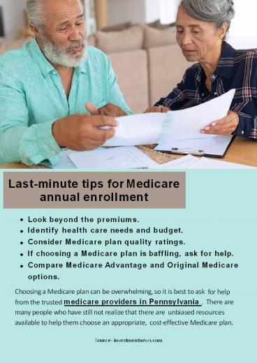Last-minute tips for Medicare annual enrollment