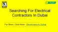 Find The Best Electricians In Dubai | Electrician Abu Dhabi PowerPoint PPT Presentation