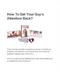 How To Get Your Guy’s Attention Back PowerPoint PPT Presentation