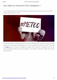 How Safe Are Women At Their Workplace?
