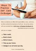 Ways To Practice Self Care On Budget PowerPoint PPT Presentation