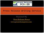 Press Release Writing Service