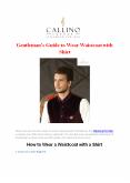 Gentleman’s Guide to Wear Waistcoat with Shirt