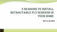 5 Reasons To Install Retractable Fly Screens In Your Home PowerPoint PPT Presentation