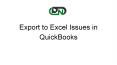 Export to Excel Issues in QuickBooks PowerPoint PPT Presentation