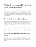 The family man season 2 Review and watch online {Download} PowerPoint PPT Presentation