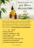 Questions to Ask When Buying CBD Oil