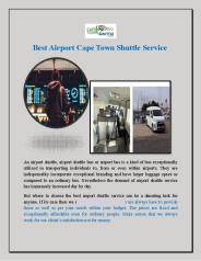 Best Airport Cape Town Shuttle Service