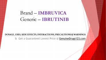 IMBRUVICA Capsule: Patients Prescribing Information