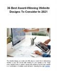 36 Best Award-Winning Website Designs To Consider In 2021 PowerPoint PPT Presentation