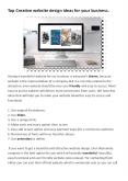 Top Creative website design ideas for your business. PowerPoint PPT Presentation