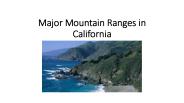 Major Mountain Ranges in California PowerPoint PPT Presentation