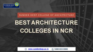 Architecture Colleges in Delhi NCR | Colleges Offering Architecture