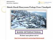 Shimla Manali Honeymoon Tour Packages