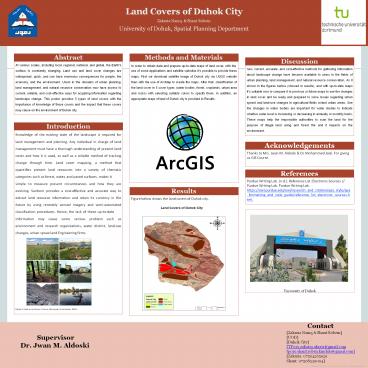 Land Covers of Duhok City