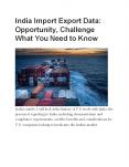 India Import Export Data: Opportunity, Challenge What You Need to Know PowerPoint PPT Presentation