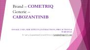 COMETRIQ Tablet: Dosage, Uses, Side Effects & the Lowest Price