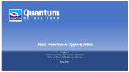 What are the investment opportunities in India?