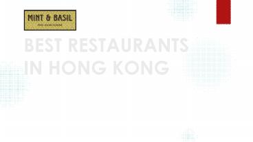 Best Restaurant in Hong Kong (2)
