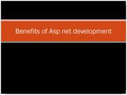 Benefits of asp net development company