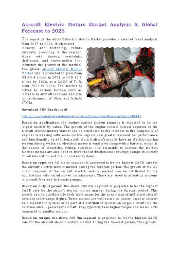 PPT – Aircraft Electric Motors Market Analysis and Global Forecast to ...