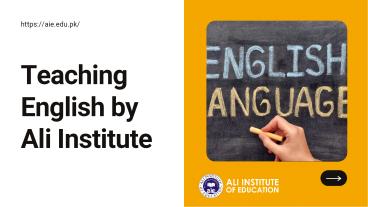 Teaching English by Ali Institute