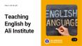 Teaching English by Ali Institute PowerPoint PPT Presentation