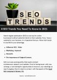 4 SEO Trends You Need To Know in 2021 PowerPoint PPT Presentation