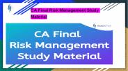 CA Final Risk Management Study Material