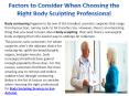 Factors to Consider When Choosing the Right Body Sculpting Professional PowerPoint PPT Presentation
