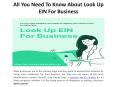 All You Need To Know About Look Up EIN For Business PowerPoint PPT Presentation