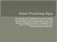 Asset Tracking App