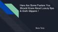 Here Are Some Factors You Should Know About Luxury Spa & Cloth Slippers ! PowerPoint PPT Presentation