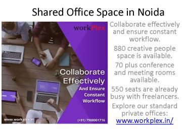 Shared Office Space in Noida