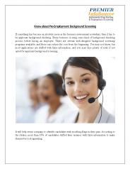 Know about Pre-Employment Background Screening