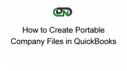 How to create a portable company file in QuickBooks
