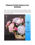 5 Reasons To Keep Flowers in Your Workplace PowerPoint PPT Presentation