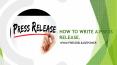 How to Write a Press Release PowerPoint PPT Presentation