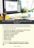 How To Choose The Right Logo Design For Your Business? PowerPoint PPT Presentation