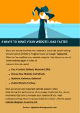 4 WAYS TO MAKE YOUR WEBSITE LOAD FASTER PowerPoint PPT Presentation