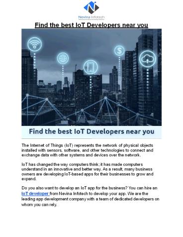 Find the best IoT Developers near you