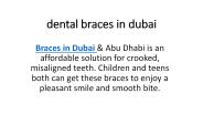 Dental Braces in Dubai